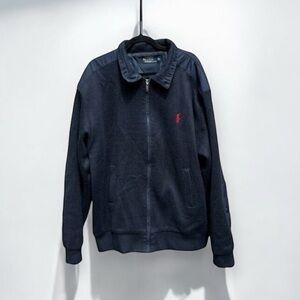🌻Vintage Polo Ralph Lauren Navy Thick Acrylic Full-Zip Shacket Jacket Size 4X